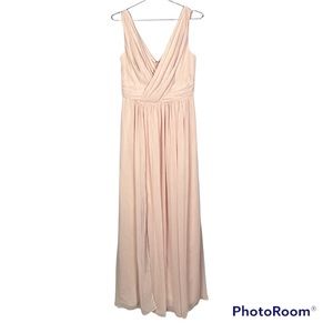 Dessy Collection Vivian Diamond Formal Dress Cameo Size 10